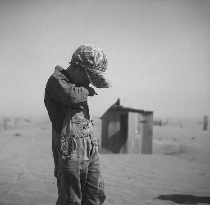 boy in duststorm